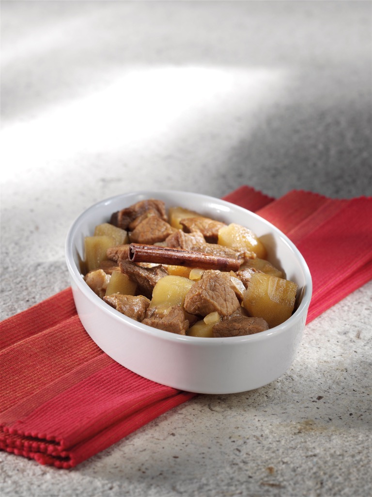 Pork stew with apple lambic